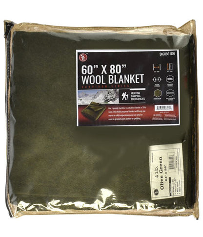 Wool Blanket - packaged in a Zippered Bag