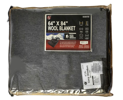 Wool Blanket - packaged in a Zippered Bag