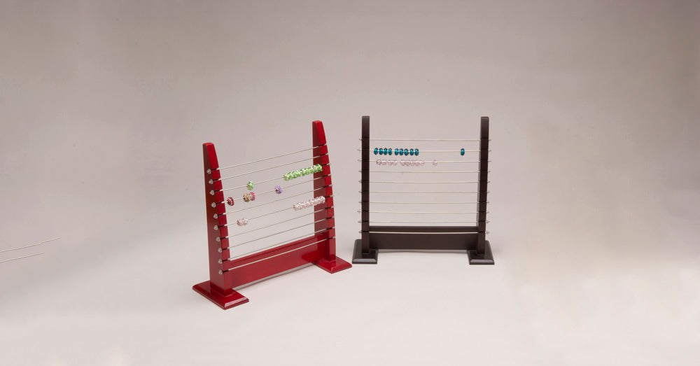Wooden Bead Display Stands — Rosewood Finish — Rosewood