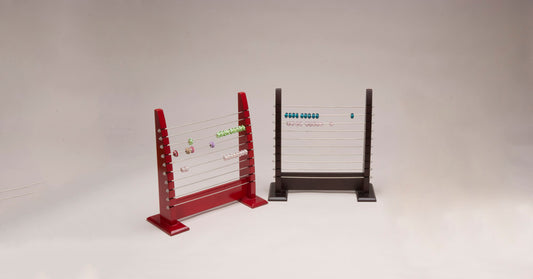 Wooden Bead Display Stands — Rosewood Finish — Rosewood