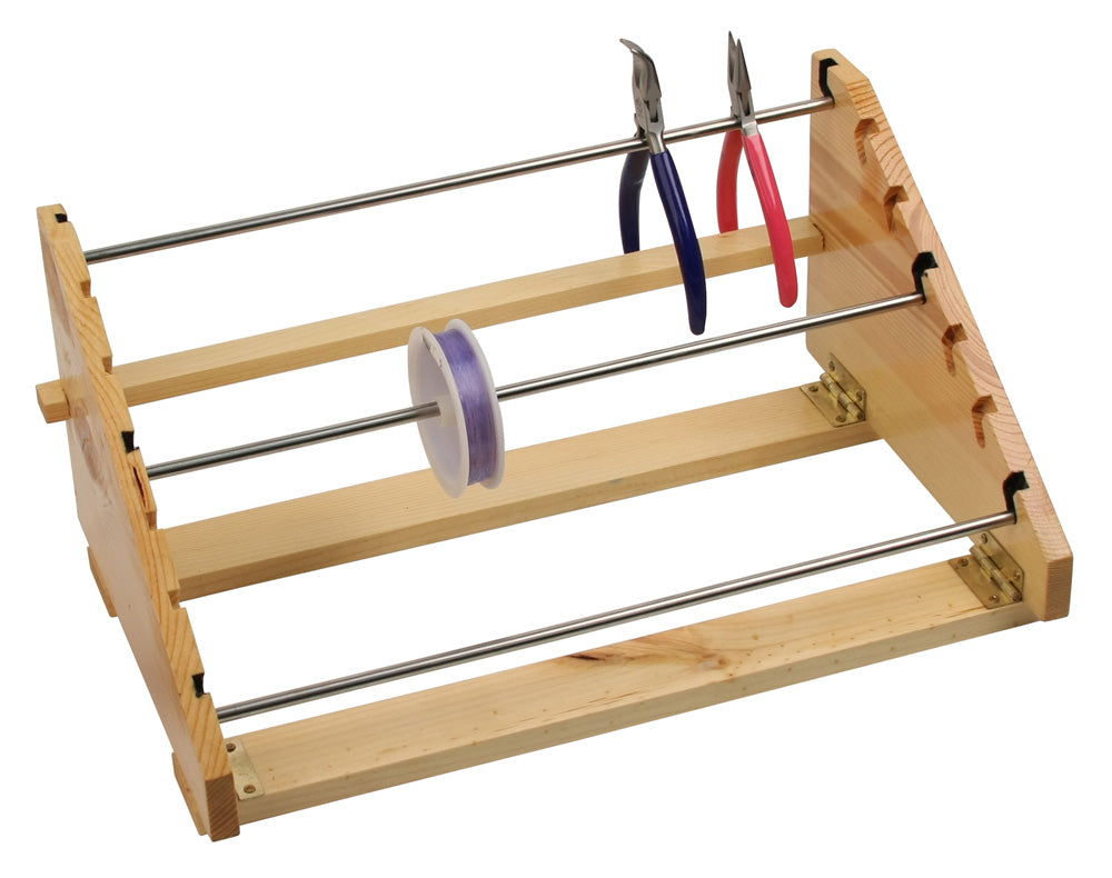 Thread & Tool Organizer — Natural Wood