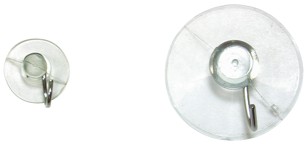 Suction Cup Display Hooks — 7/8″ Dia. (21mm) — Clear