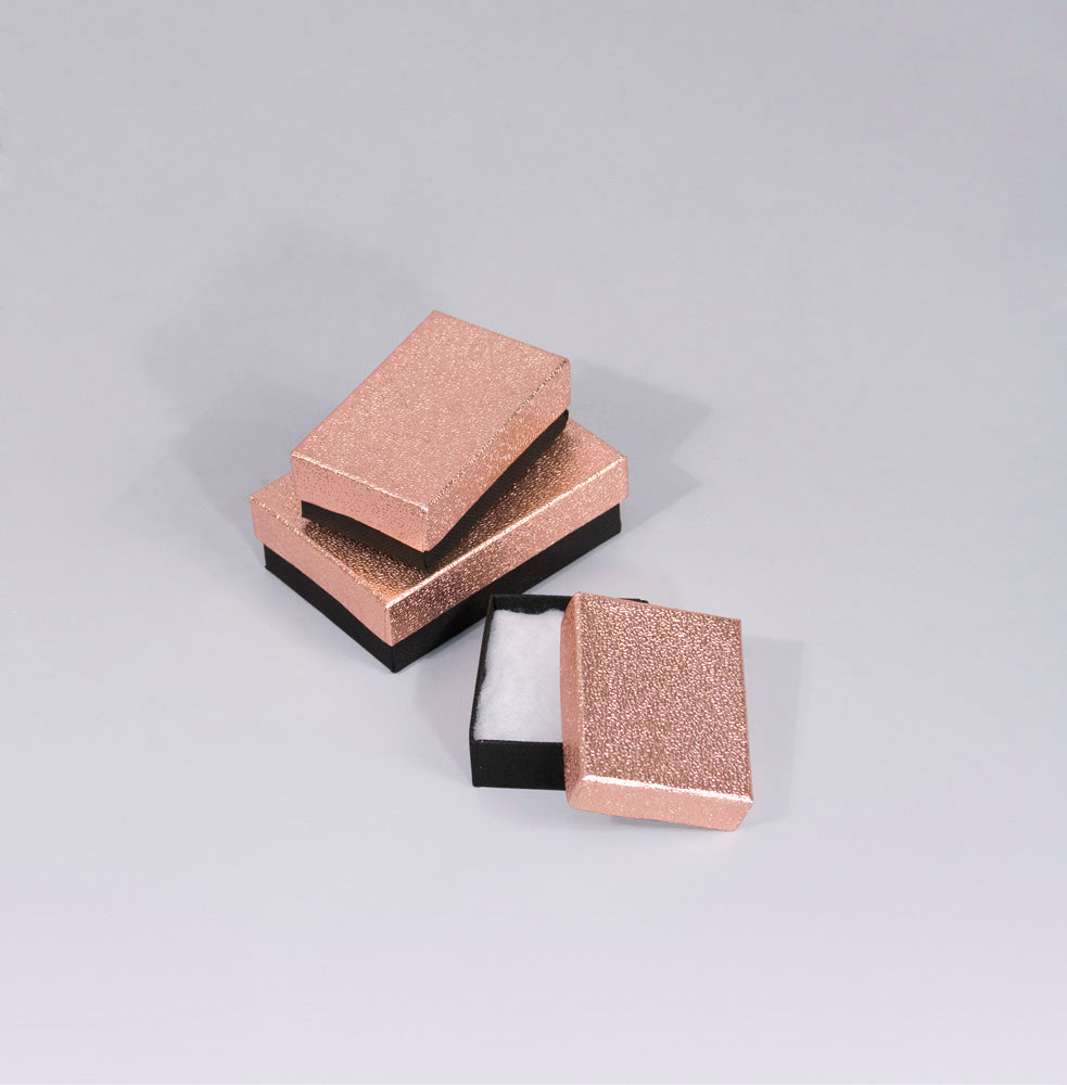 Deluxe Embossed Cotton-Filled Box - Rose Gold
