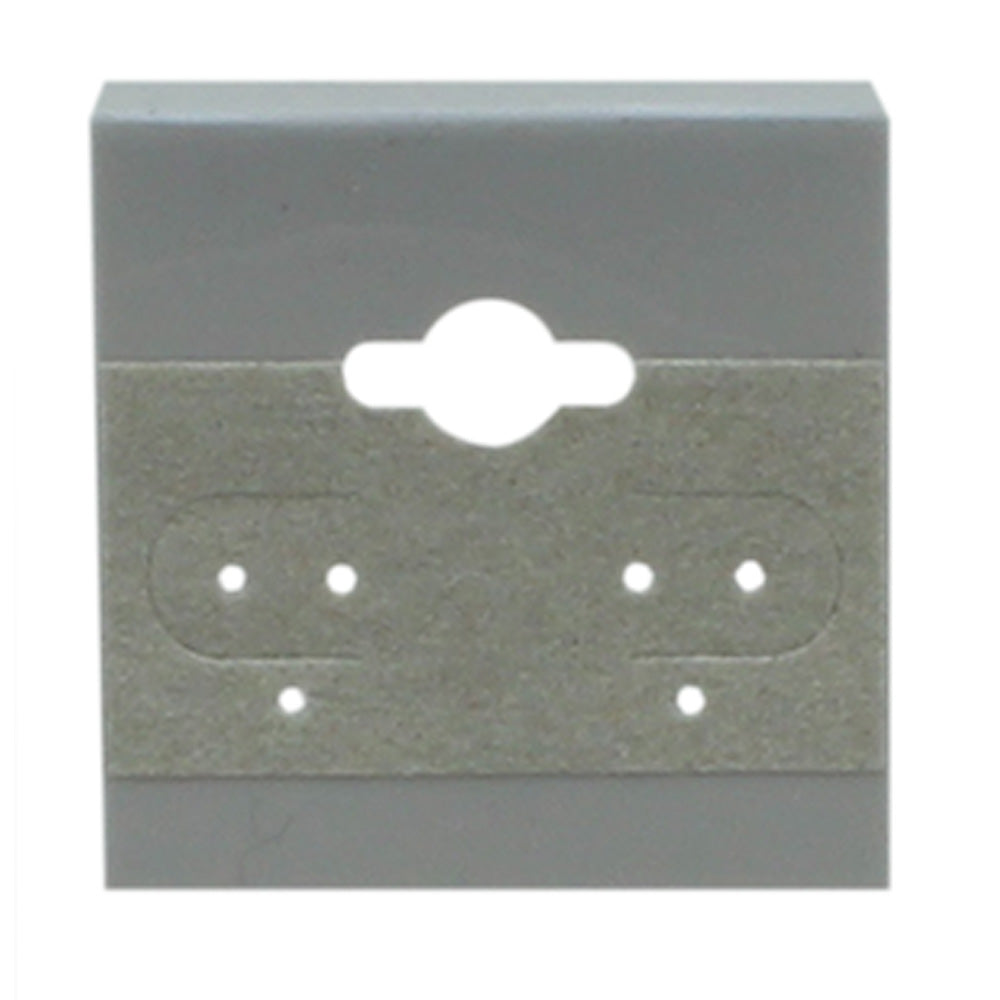 Hanging Earring Card — Plain (No Print) · 1 1/2 x 1 1/2" (38 x 38 mm) — Grey