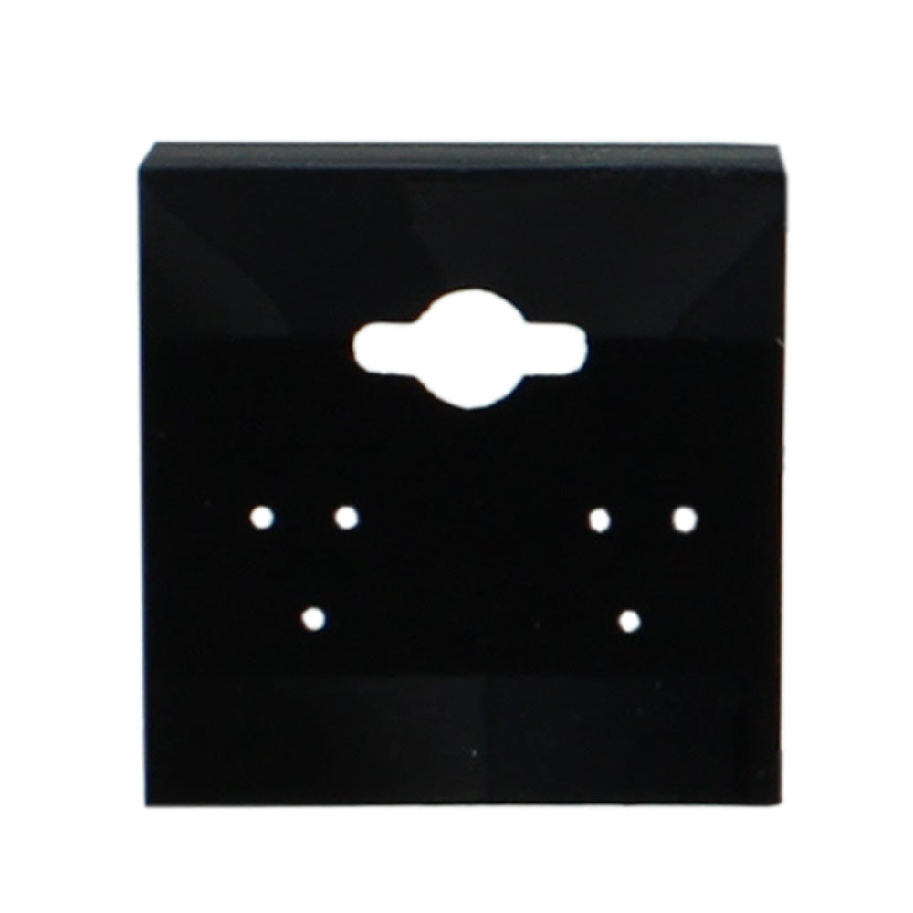 Hanging Earring Card — Plain (No Print) · 1 1/2 x 2" — Black