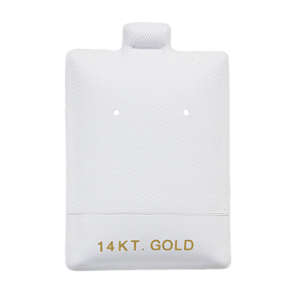 Puff Earring Card — C · 1 1/2 x 2" · White Card — Plain (No Printing)