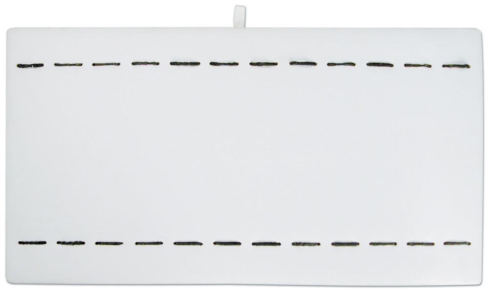 12-Section Bracelet/Watch Tray Pads — Pad With Easel — White Faux Leather