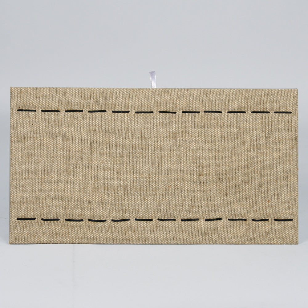 Burlap Tray Insert Pads — 12-Section — full size 14 1/8 x 7 5/8" (360 x 195mm) — Burlap