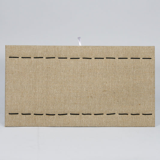 Burlap Tray Insert Pads — 12-Section — full size 14 1/8 x 7 5/8" — Burlap