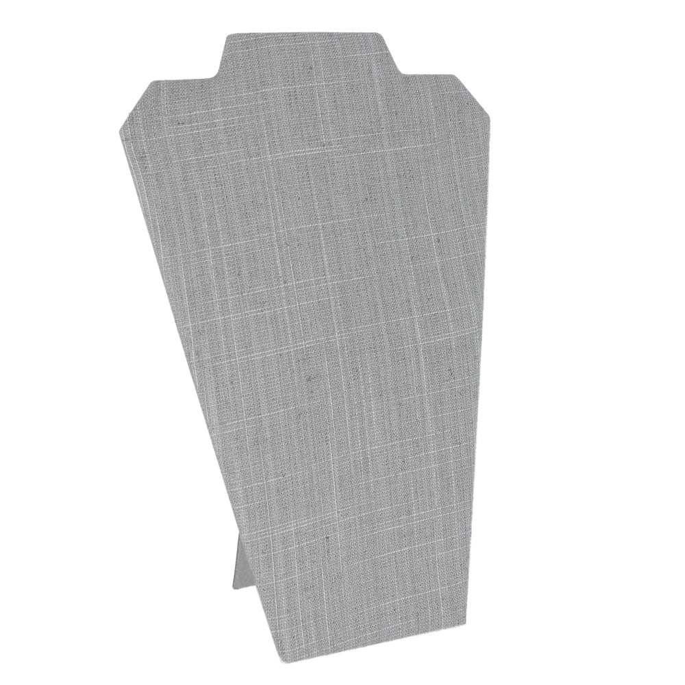 Necklace Display with Easel — 8 1/4 x 12 1/2" H (B) — Grey Linen
