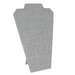 Necklace Display with Easel — 8 1/4 x 12 1/2" H (B) — Grey Linen