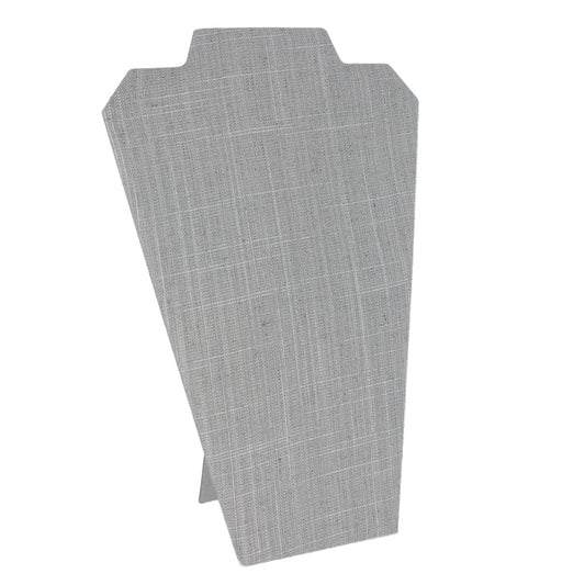 Necklace Display with Easel — 8 1/4 x 12 1/2" H (B) — Grey Linen