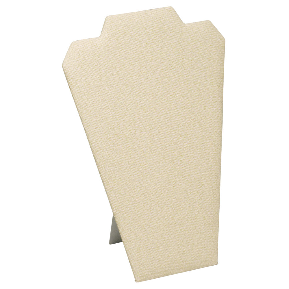 Necklace Display with Easel — 8 1/4 x 12 1/2" H (B) — Beige Linen