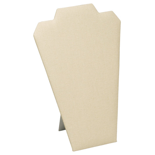 Necklace Display with Easel — 8 1/4 x 12 1/2" H (B) — Beige Linen
