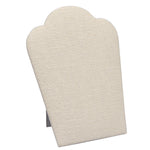 Necklace Display with Easel — 3 3/4 x 5 1/4" H — Beige Linen