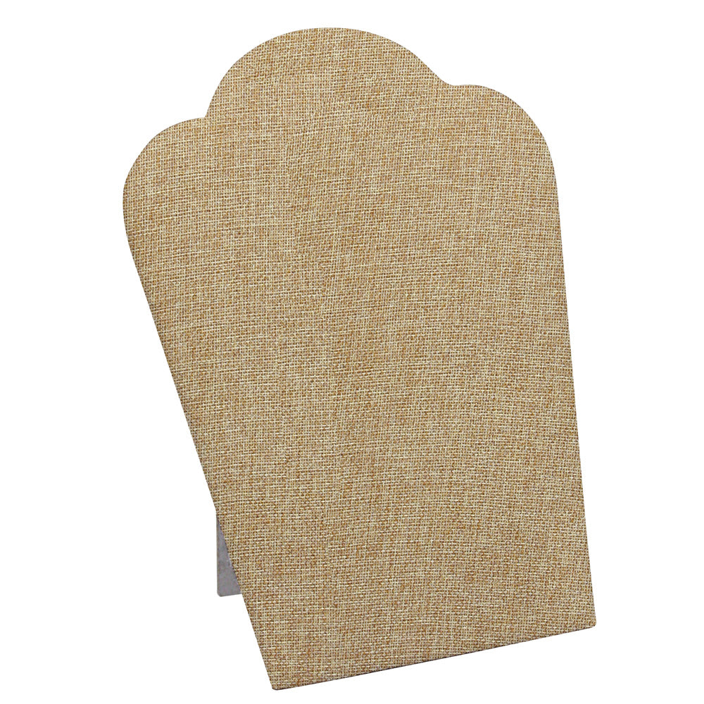 Necklace Display with Easel — 3 3/4 x 5 1/4" H — Burlap