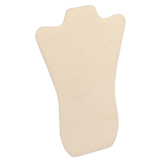 Necklace Display with Easel — 8 5/8 x 14 1/8" H — Beige Linen