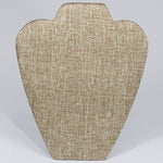 Necklace Display with Easel — 7 3/8 x 8 5/8" H — Burlap