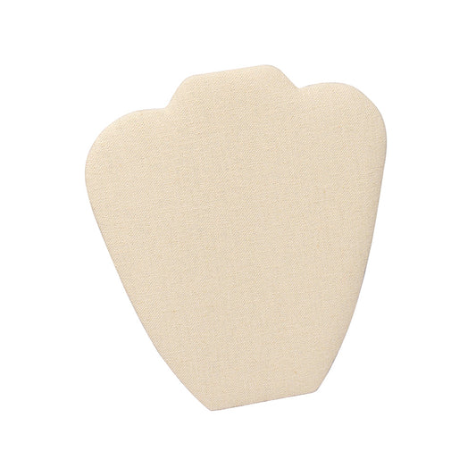Necklace Display with Easel — 7 3/8 x 8 5/8" H — Beige Linen