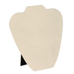 Necklace Display with Easel — 7 3/8 x 8 5/8" H — Beige Faux Suede