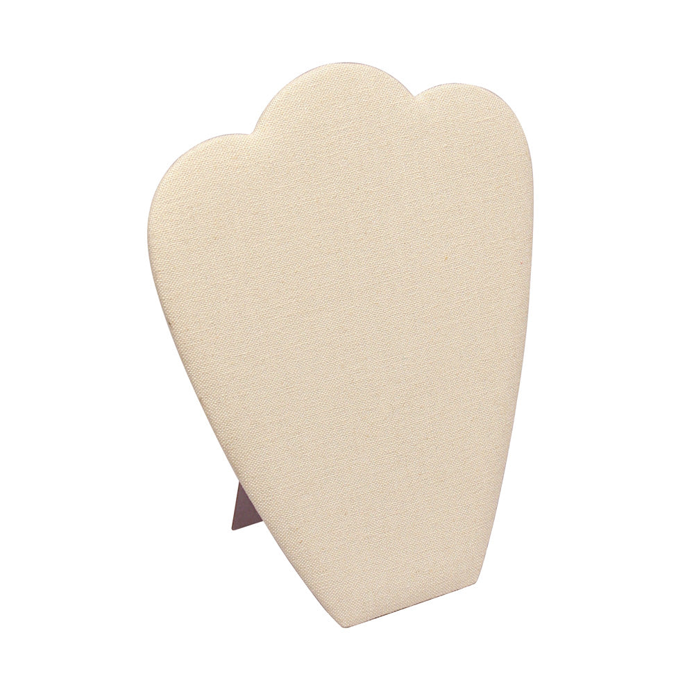 Necklace Display with Easel — 8 5/8 x 10 7/8" H — Beige Linen