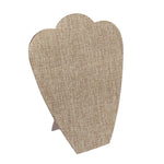 Necklace Display with Easel — 8 5/8 x 10 7/8" H — Burlap