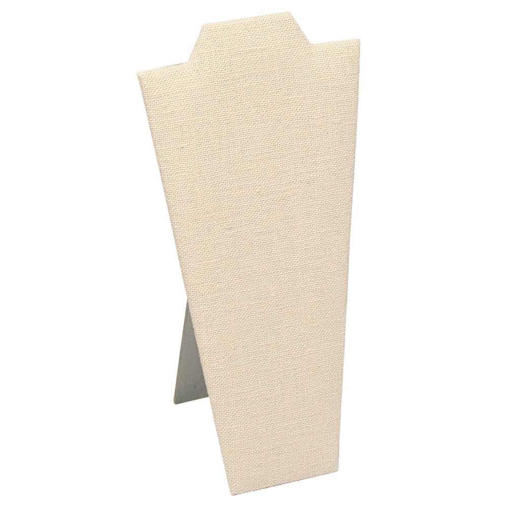 Necklace Display with Easel — 4 1/4 x 8 5/8" H — Beige Linen