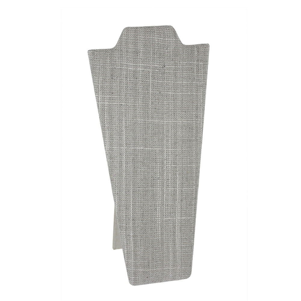 Necklace Display with Easel — 4 1/4 x 8 5/8" H — Grey Linen