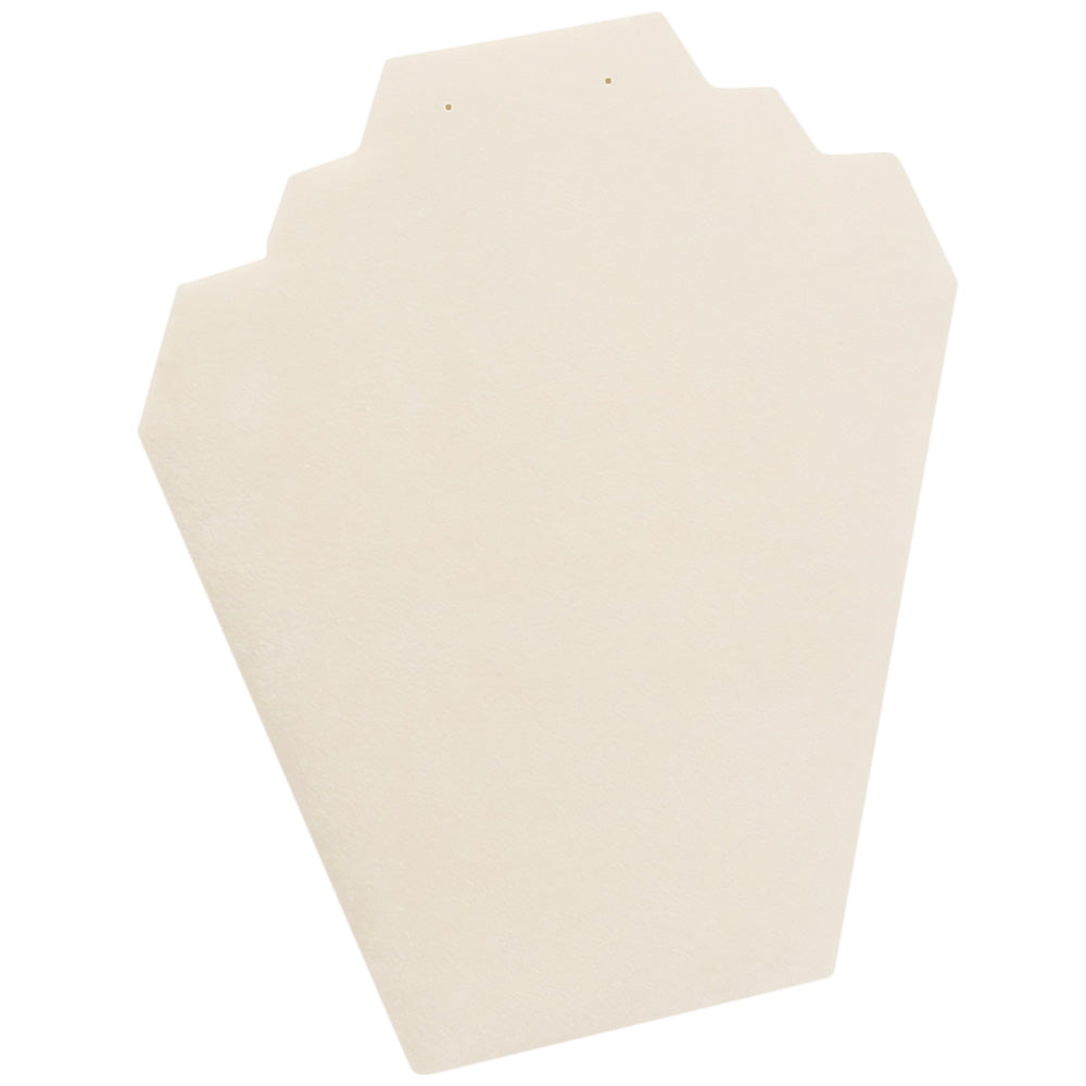 Necklace Display with Easel — 8 1/4 x 9 1/4" H — Beige Faux Suede