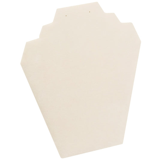 Necklace Display with Easel — 8 1/4 x 9 1/4" H — Beige Faux Suede