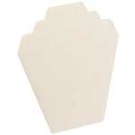Necklace Display with Easel — 8 1/4 x 9 1/4" H — Beige Faux Suede