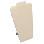 Necklace Display with Easel — 8 1/2 x 12 1/2" H — Beige Faux Suede