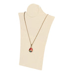 Necklace Display with Easel — 8 x 3 1/4 x 11 3/4" H — Beige Linen