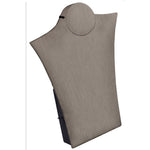 Necklace Display with Easel — 8 x 3 1/4 x 11 3/4" H — Steel Grey Faux Leather