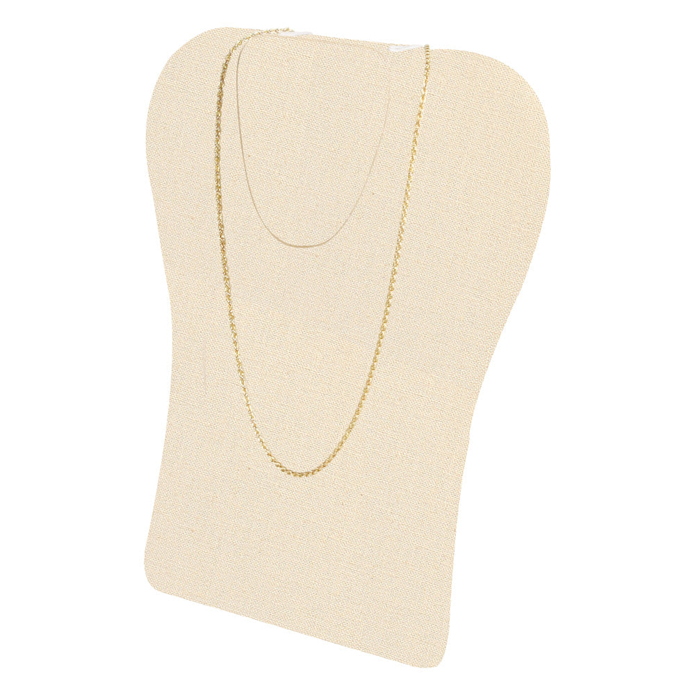 Necklace Display with Easel — 8 x 3 1/4 x 9 1/2" H — Beige Linen
