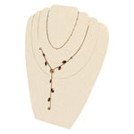 Necklace Display with Easel — 9 1/2 x 3 1/4 x 11" H — Beige Linen