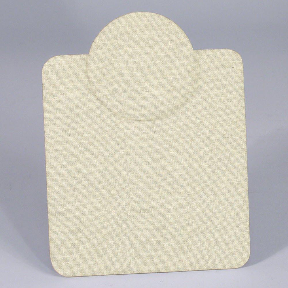 Foldable Necklace Display Stand — Large — Beige Linen
