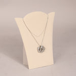 Necklace Display with Easel — 6 1/2 x 7 7/8" H — Beige Faux Suede