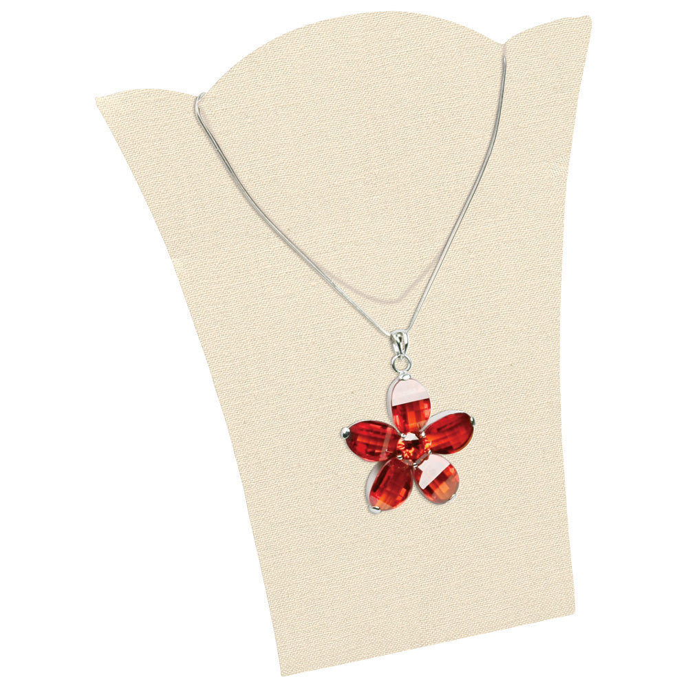 Necklace Display with Easel — 6 1/2 x 7 7/8" H — Beige Linen