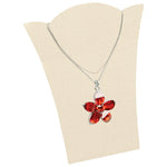 Necklace Display with Easel — 6 1/2 x 7 7/8" H — Beige Linen