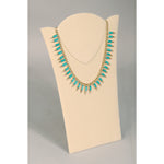 Necklace Display with Easel — 8 1/8 x 11 3/8" H (A) — Beige Faux Suede
