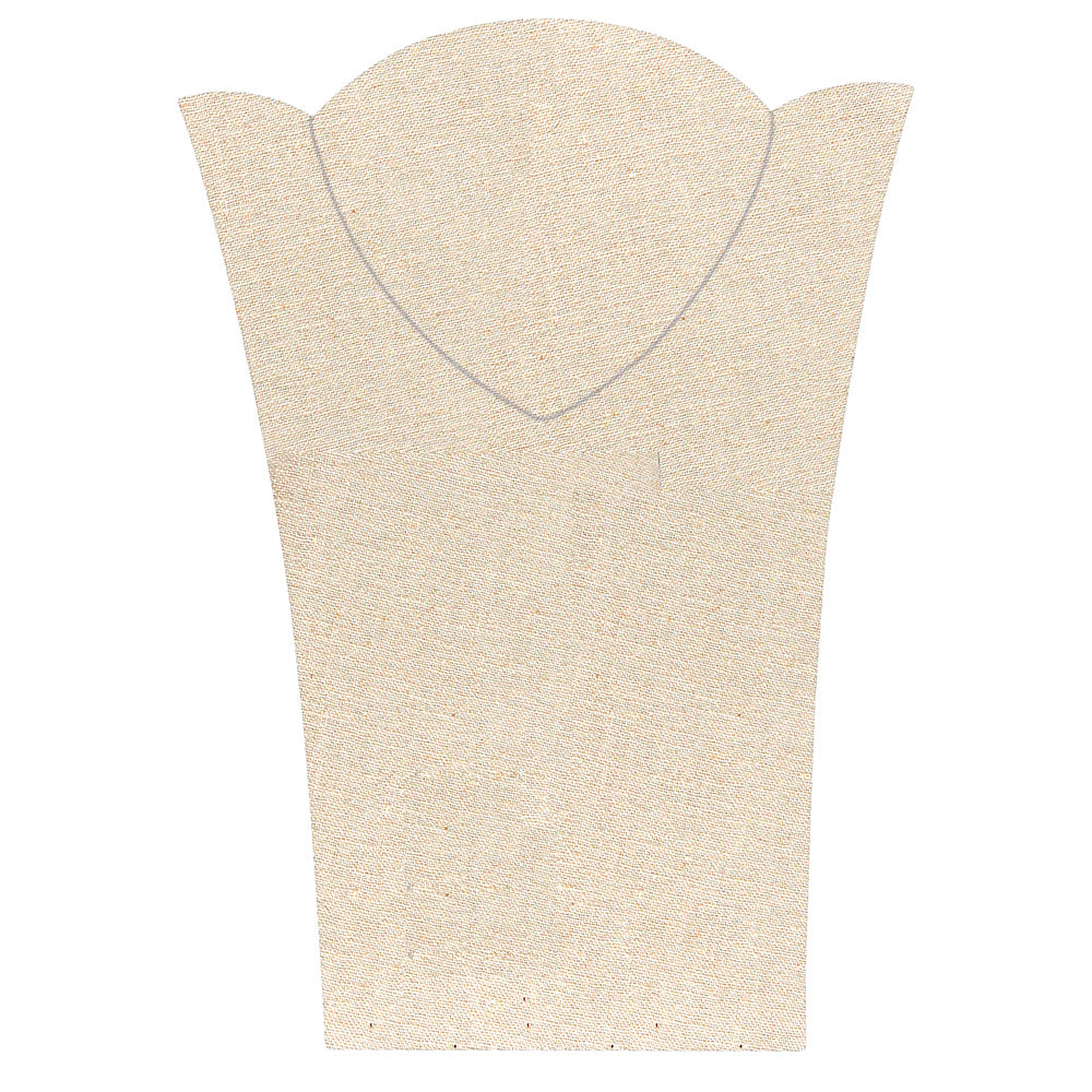 Necklace Display with Easel — 8 1/8 x 11 3/8" H (A) — Beige Linen