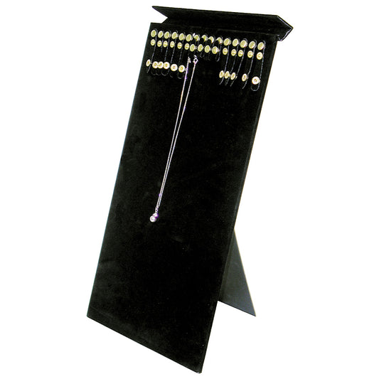 Display Board w/ Easel — 9 3/4 x 17 7/8" H · cover top, 15 snaps — Black Velvet