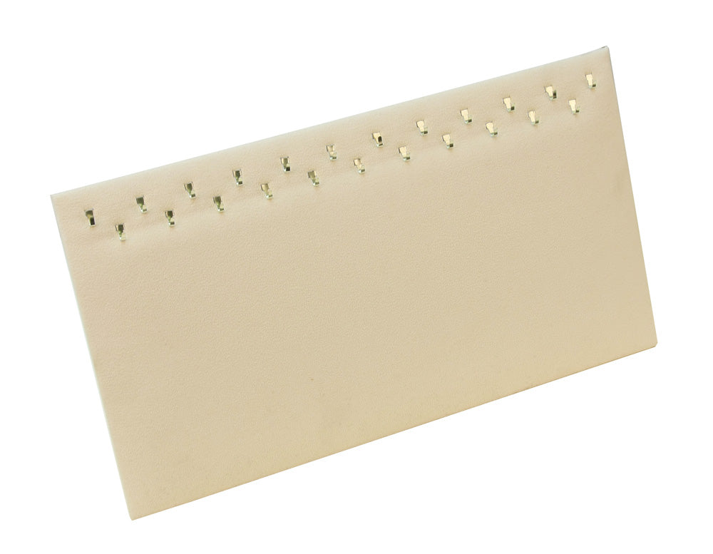 Double-Line Hook Easel Stand — 14 1/8 x 7 5/8" H · 23 hooks — Beige Faux Suede