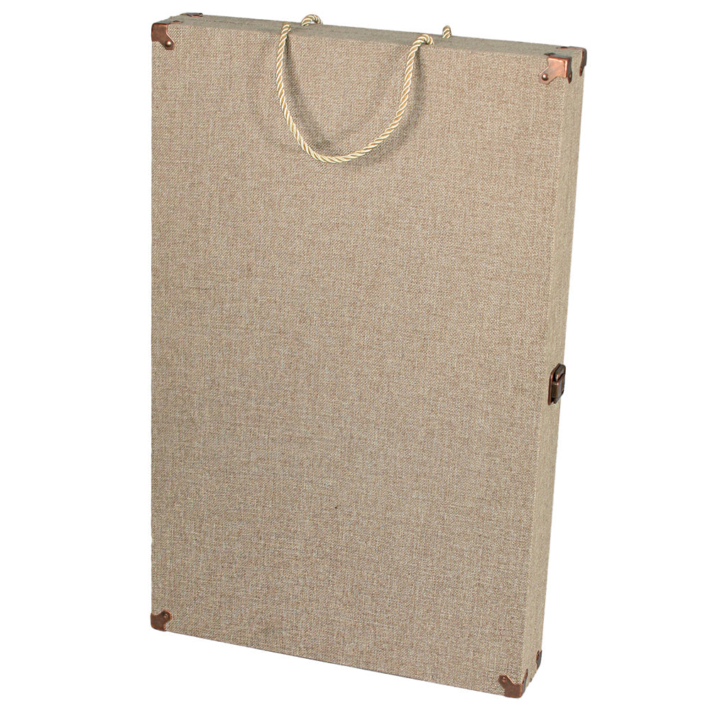 Burlap Home Show Cases — Empty Case — Burlap