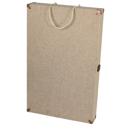 Burlap Home Show Cases — Empty Case — Burlap