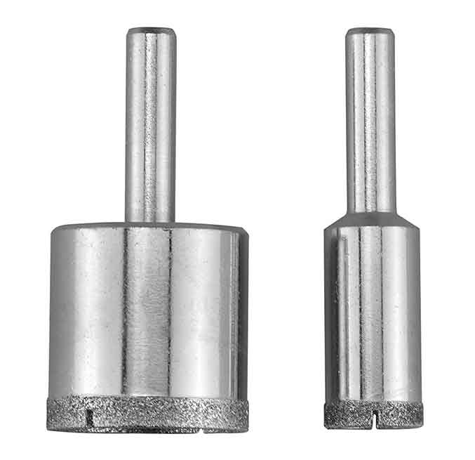 2-piece Diamond Hole Saw Set, Grit-80 (1/2" & 1" Dia)