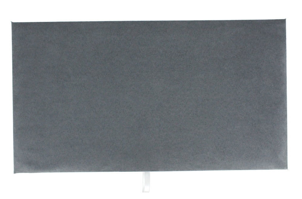 Special Materials Standard Tray Display Pads — Half Size Pad — 7 3/4 x 6 3/4" — Grey Faux Suede