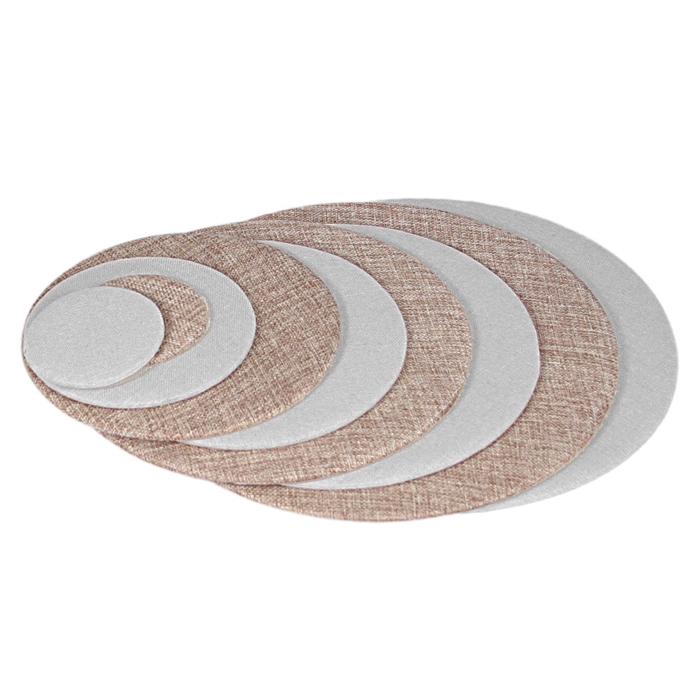 Round Display Pads — 9" (229mm) — Burlap