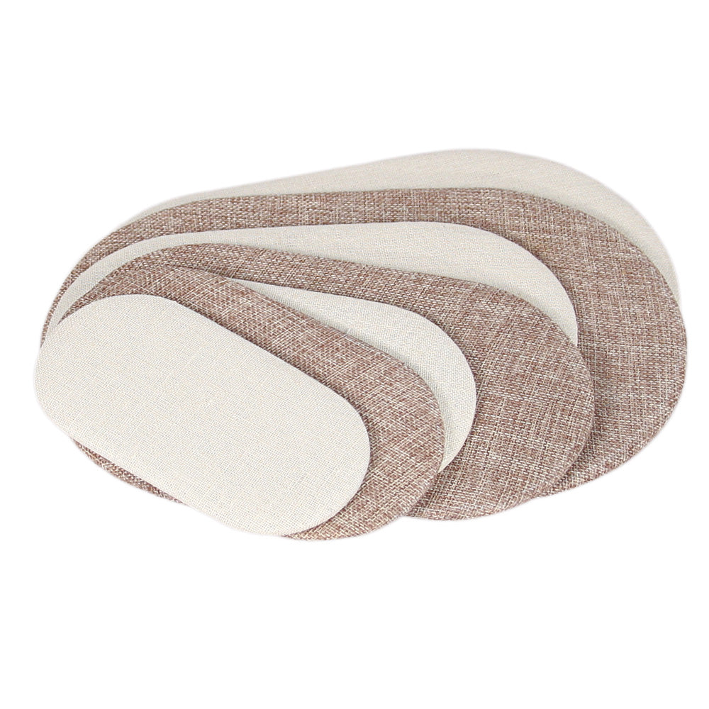 Oval Display Pads — 5 x 9" (127 x 229mm) — Burlap